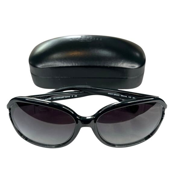 Coach Women's Selma Black Round Sunglasses 59MM - Picture 1 of 16
